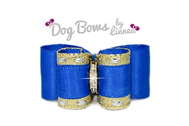 Classic Gold Satin Royal Blue