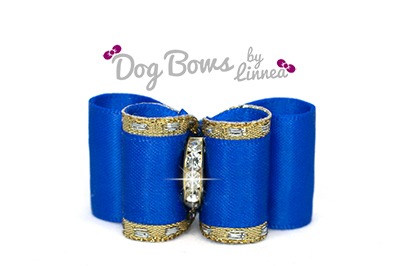 Classic Gold Satin Royal Blue