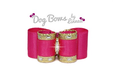 Classic Gold Satin Shocking Pink