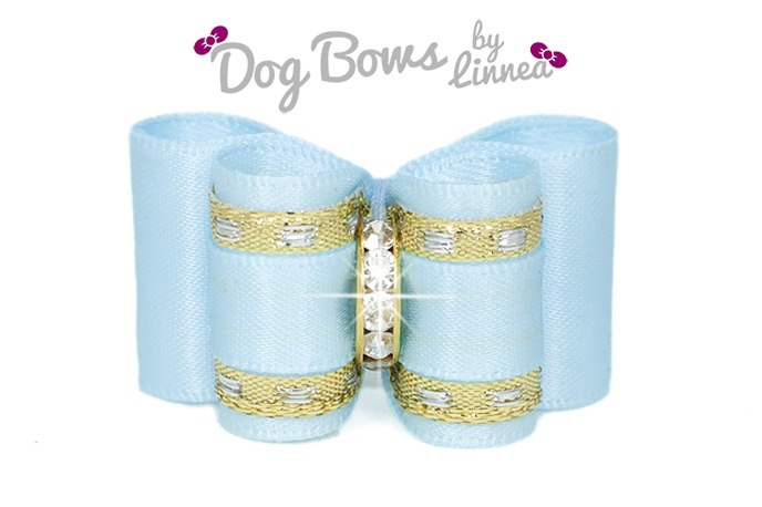 Classic Gold Satin Light Blue