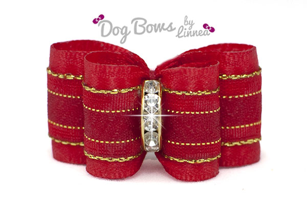 Red Satin Chevron Stripe