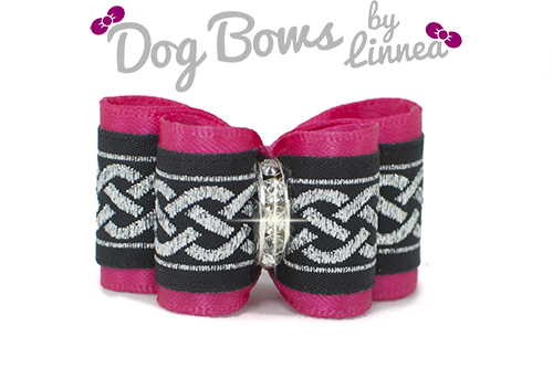 Shocking Pink Silver Celtic Knot