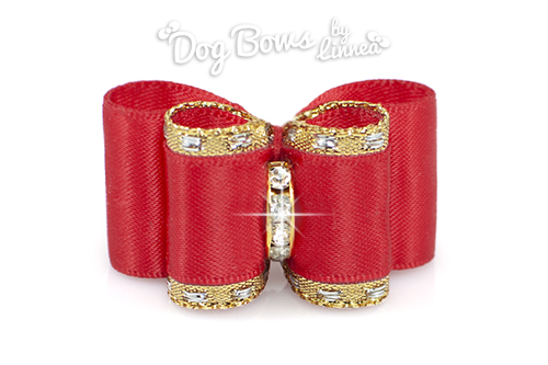 Classic Gold Satin Poppy Red