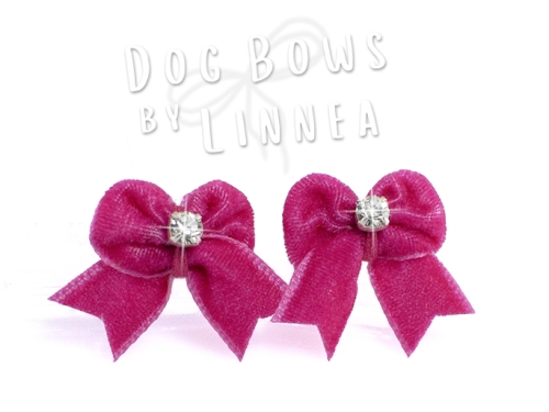 Butterfly Maltese Pair Shocking Pink