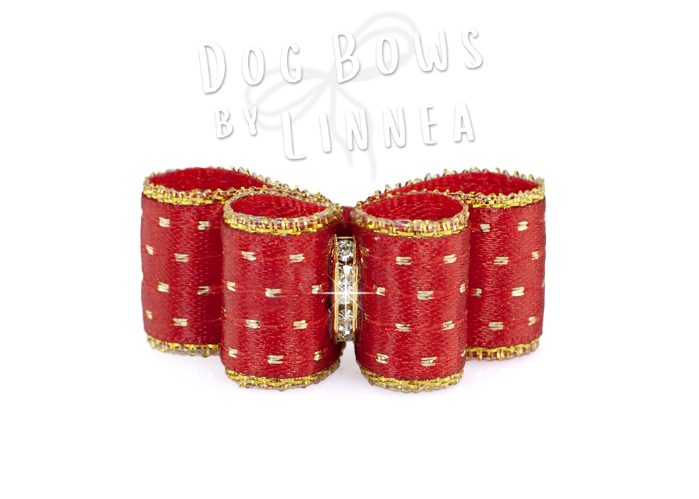 Hot Red Shimmer Dot Gold