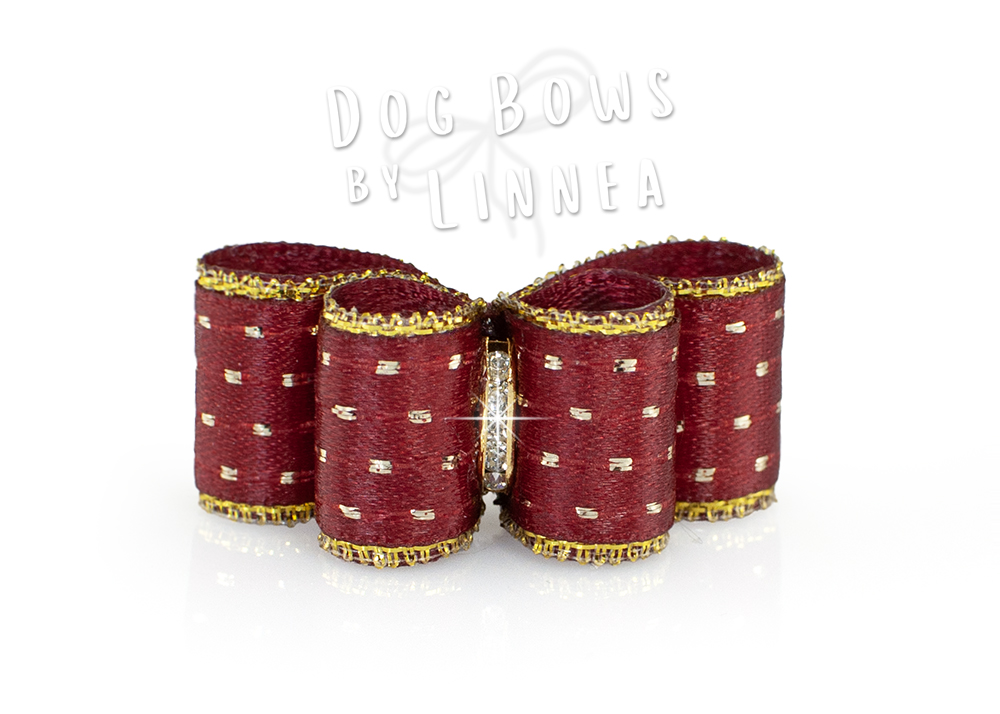 Wine Shimmer Dot Gold