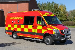 Målekøretøj på Mercedes-Benz Sprinter til brug for bl.a. kemiindsatser. Foto: Tony Frimodt