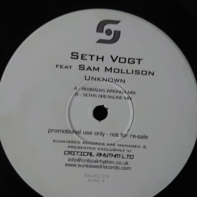 Seth Vogt feat Sam Mollison - The Unknown - 12", Promo