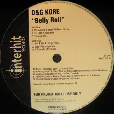 D & G Kore - Belly Roll - 12", Promo