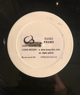 Coded Motion - Base Jump / Night Patrol - 12", Promo, W/Lbl, Sti