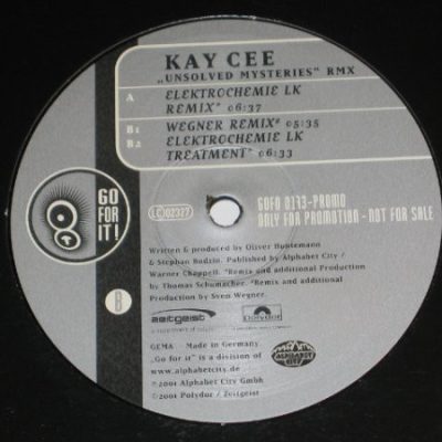 Kaycee - Unsolved Mysteries Rmx - 12", Promo