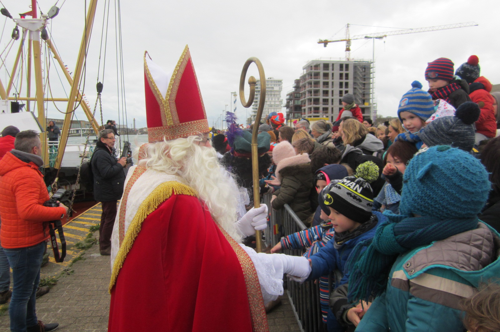 Aankomst van de Sint op de Vuurtorenwijk