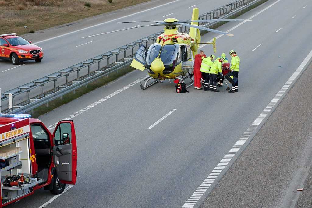 lastvognsulykke på Herningmotorvejen