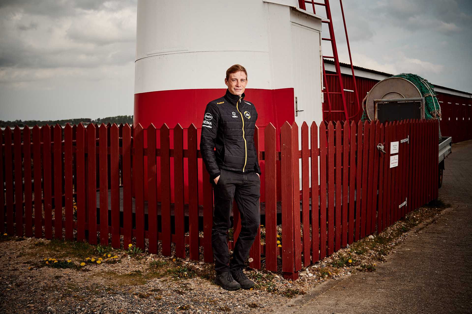 Jonas Vingegaard på havnen i Glyngøre, taget af fotograf Viborg Randers Aarhus Silkeborg, Brian Bjeldbak