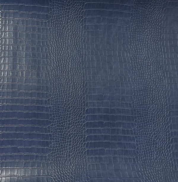 Artificial Leather Crocodile Marine blue
