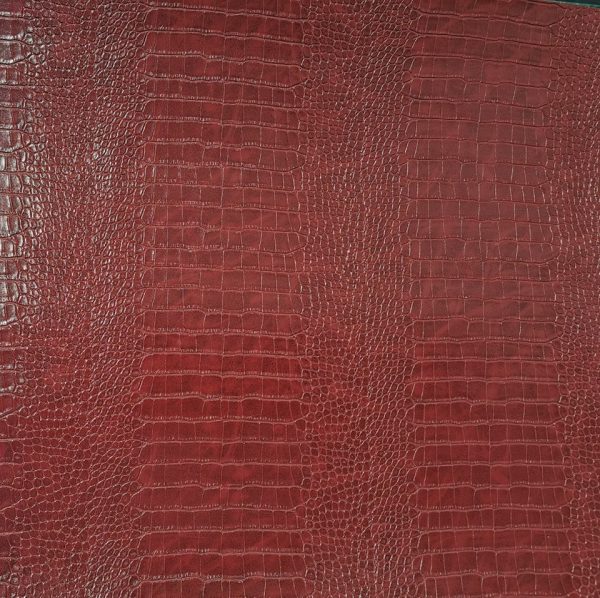 Artificial Leather Crocodile Wine red