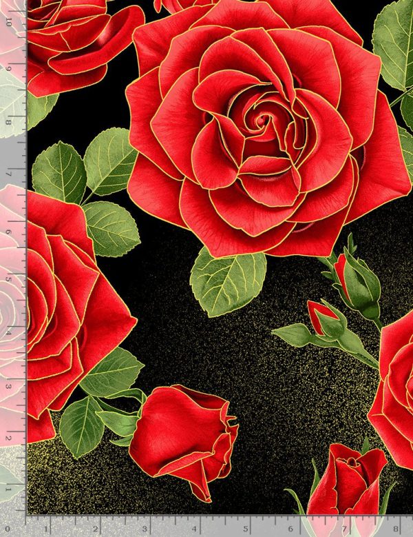 Guilded Metallic Red Roses
