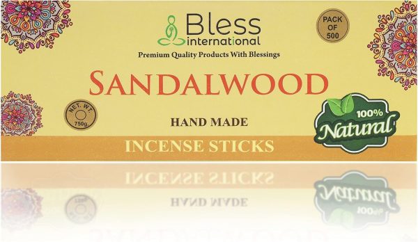 Bless-Frankincense-and-Myrrh 100%-Natural-Handmade-Hand-Dipped-Incense-Sticks Organic-Chemicals-Free for-Purification-Relaxation-Positivity-Yoga-Meditation The-Best-Woods-Scent (500 Sticks (750GM)) - Image 54