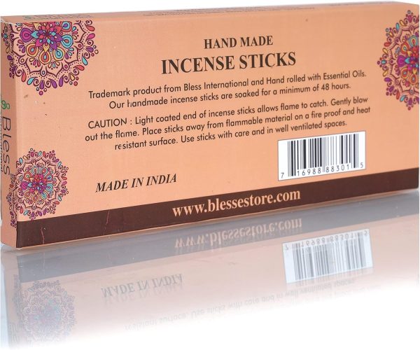 Bless-Frankincense-and-Myrrh 100%-Natural-Handmade-Hand-Dipped-Incense-Sticks Organic-Chemicals-Free for-Purification-Relaxation-Positivity-Yoga-Meditation The-Best-Woods-Scent (500 Sticks (750GM)) - Image 179