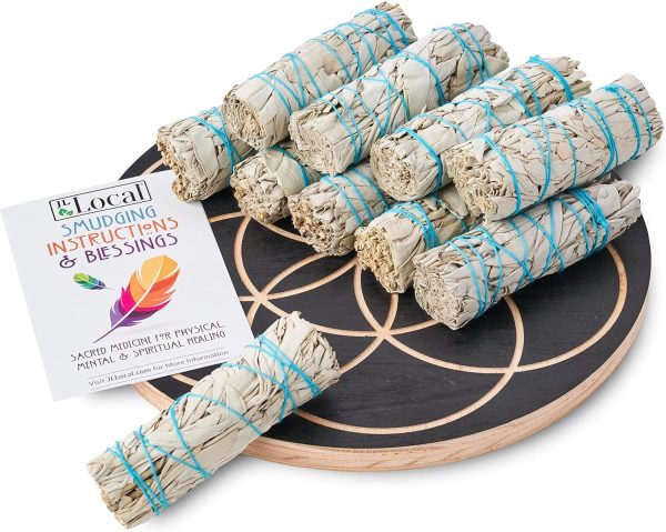 40 White Sage Smudge Sticks 4-Inch Sustainably Grown, Intended for Personal Spiritual Growth, Stress Relief & Smudging - Image 9