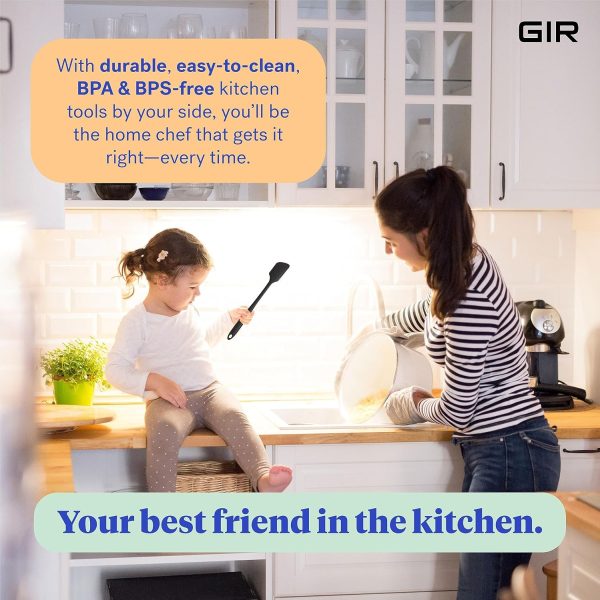 GIR: Get It Right - 5 Piece Silicone Utensil Set - Ladle, Spatula, Flip, Spoon & Spoonula, Non-stick, Heat Resistant, Dishwasher Safe, Kitchen Utensils, Baking Supplies, BPA & BPS Free - Mediterranean - Image 12