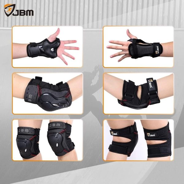 JBM Adult & Kids Knee Pads Elbow Pads with Wrist Guards Protective Set for Biking, Cycling, Riding, Roller Skating, Inline Roller Skating and More Outdoor Multi-Sports - Image 9