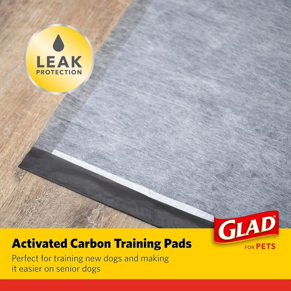 Glad for Pets Black Charcoal Puppy Pads 23" x 23" AllinOne Puppy Potty Training Pads That ABSORB & NEUTRALIZE Urine Instantly New & Improved Quality Puppy Pee Pads, (Pack of 1, 100 Count Total) - Image 9