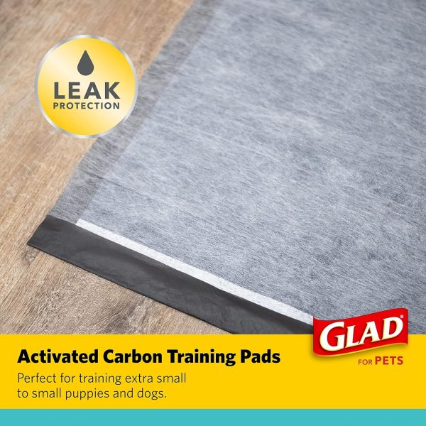 Glad for Pets Black Charcoal Puppy Pads 23" x 23" AllinOne Puppy Potty Training Pads That ABSORB & NEUTRALIZE Urine Instantly New & Improved Quality Puppy Pee Pads, (Pack of 1, 100 Count Total) - Image 33