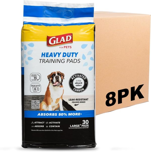 Glad for Pets Black Charcoal Puppy Pads 23" x 23" AllinOne Puppy Potty Training Pads That ABSORB & NEUTRALIZE Urine Instantly New & Improved Quality Puppy Pee Pads, (Pack of 1, 100 Count Total) - Image 39