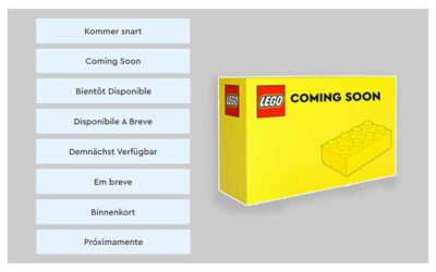 LEGO sett som kommer snart, hvordan finne de?
