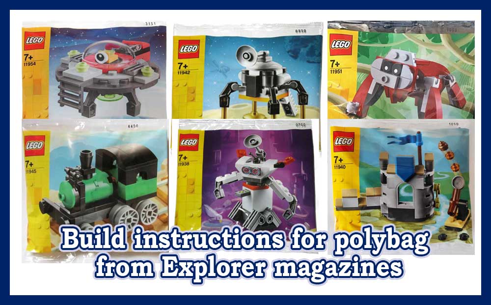 Bygge instruksjoner til 21 LEGO Explorer magasiner