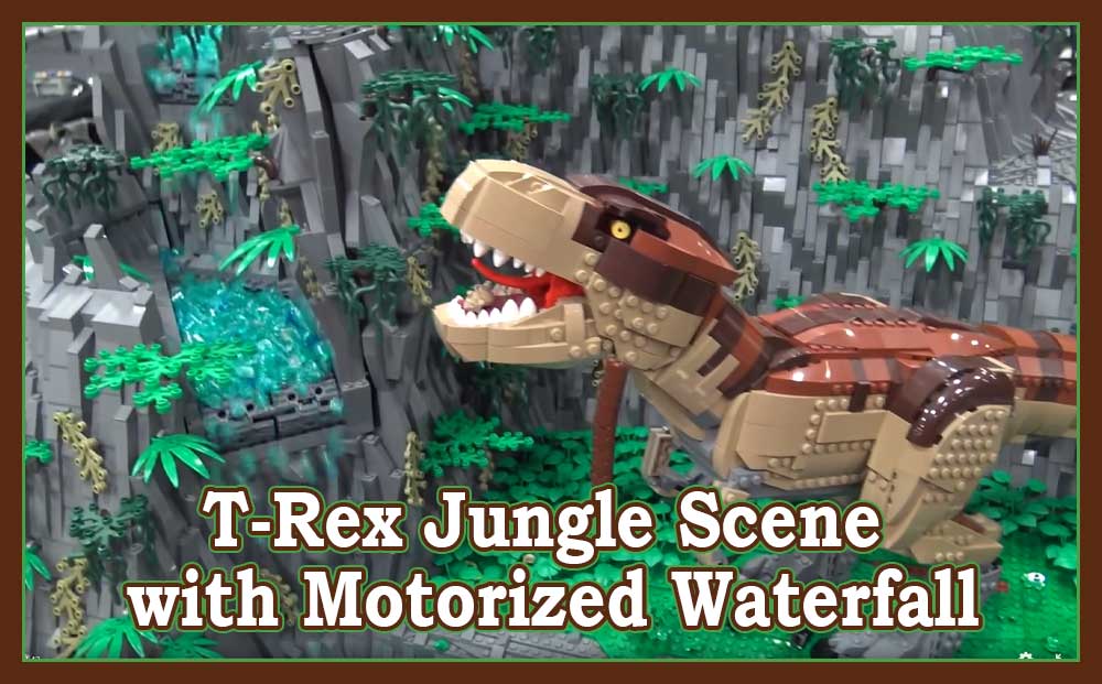 LEGO T-Rex Jungle Scene with Motorized Waterfall