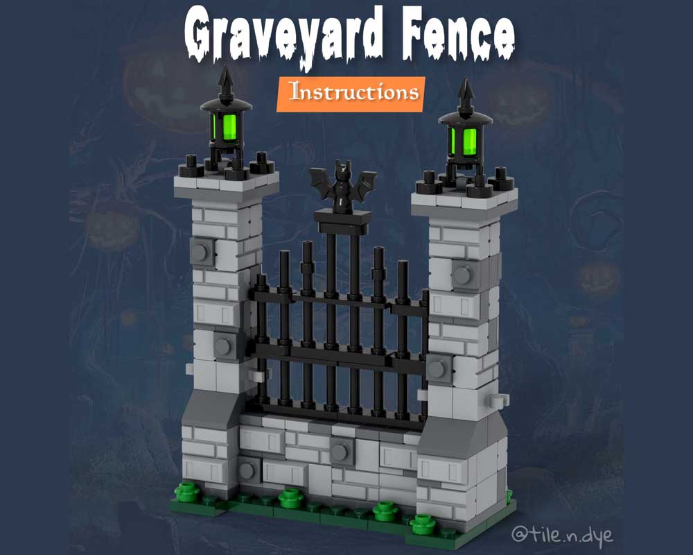 MOC-126853 Graveyard Fence - Lego Spooky Halloween