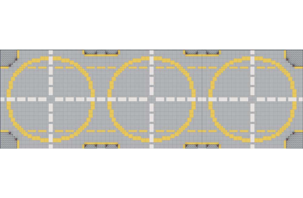 MOC-171440 Triple Lunar Landing plates (2022, 10497 compatible)