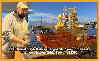 LEGO masters deltaker Grzegorz Gregor Gorczynski har laget båten «Edda Freya» i LEGO