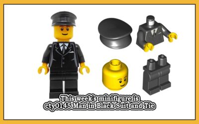 Denne ukens minifigur er cty0145 Man in Black Suit and Tie