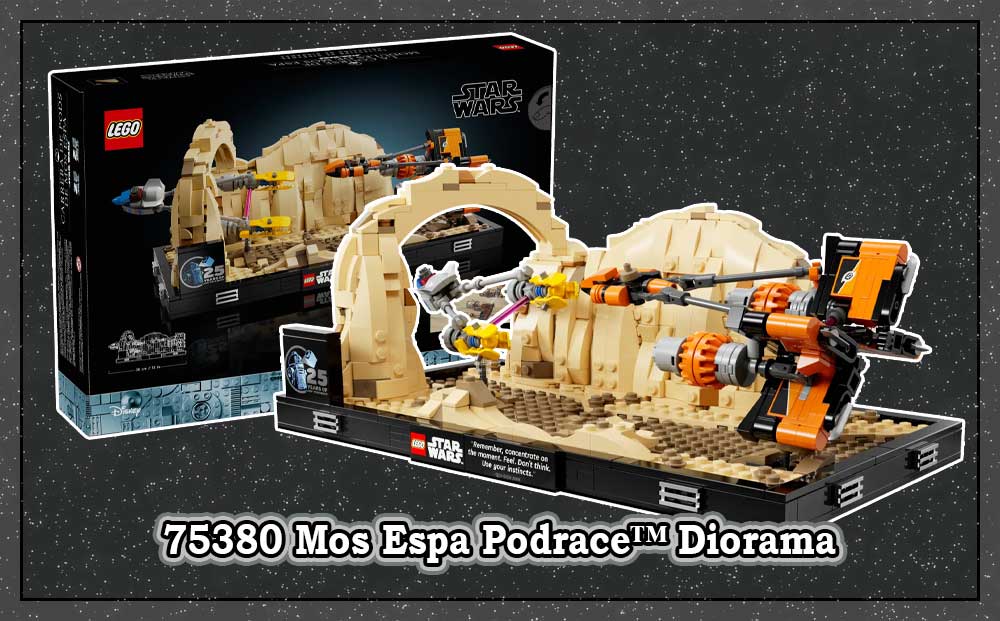 Star Wars: 75380 Diorama med Mos Espa-podrace