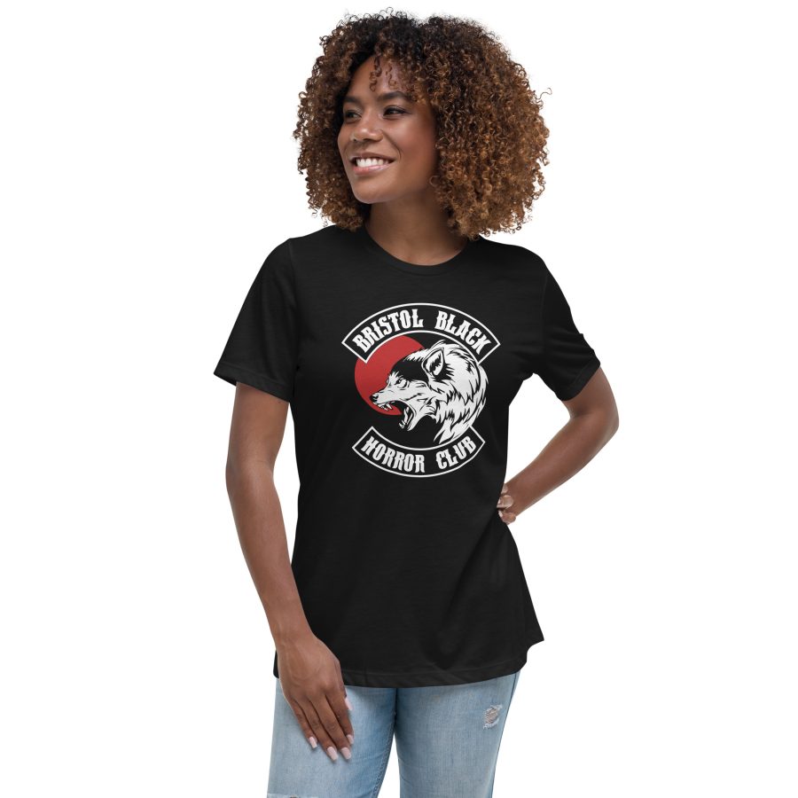 Women's Relaxed Tee – Wolf Back – bristolblackhorrorclub.com