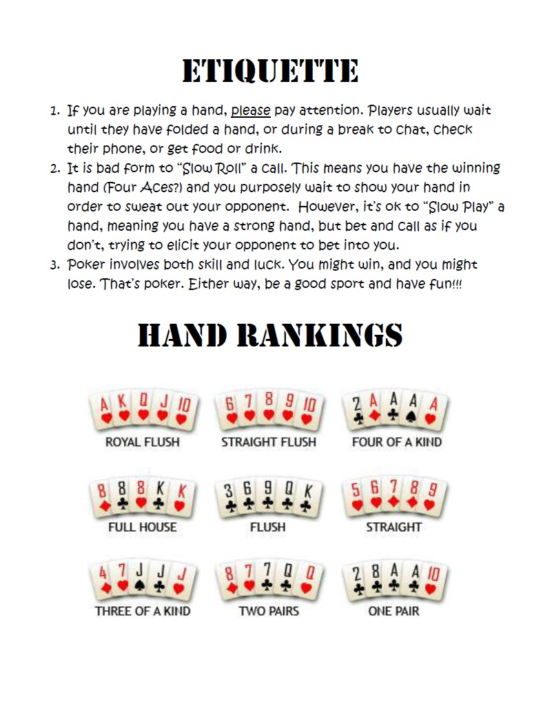 What Are the Etiquette Rules for Poker?