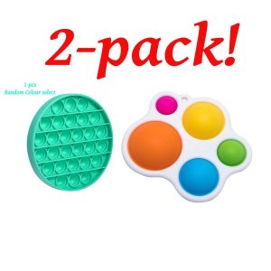 2-pack Fidgets Hub toys Pop it simple dimple Pop it fidgets