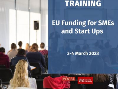 TRAINING | EU Funding Opportunities for SMEs and Start Ups: Project Design and Management | 3-4 March 2023