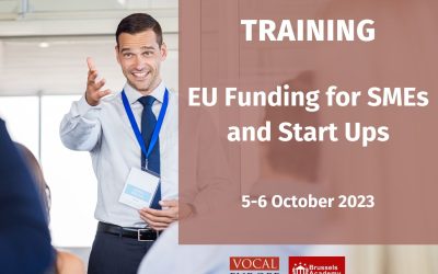 TRAINING | EU Funding Opportunities for SMEs and Start Ups: Project Design and Management | 5-6 October 2023