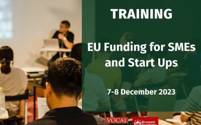 TRAINING | EU Funding Opportunities for SMEs and Start Ups: Project Design and Management | 7-8 December 2023