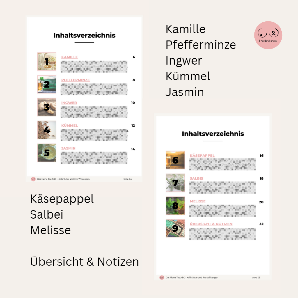 Das kleine Tee ABC, Inhaltsverzeichnis