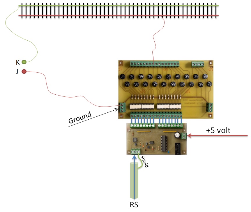 16-input block detector wiring
