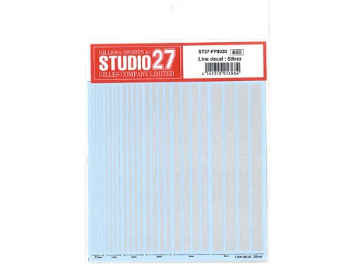 STU27FP0030 Line decal silver Waterslide decal Decal