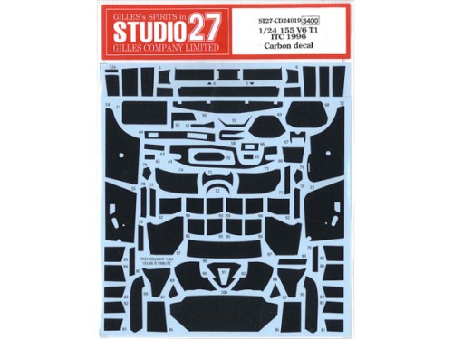 STU27CD24019 Alfa 155 V6 T1 ITC 1996 carbon decal Waterslide decal Decal