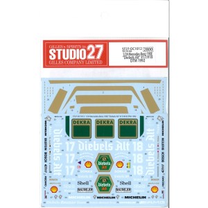 STU27DC1012 Mercedes 190E  Diebels Alt  #17/18  DTM 1992 Waterslide decal Decal