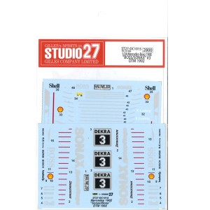 STU27DC1015 Mercedes 190E  BOSS/SONAX  #3  DTM 1992 Waterslide decal Decal