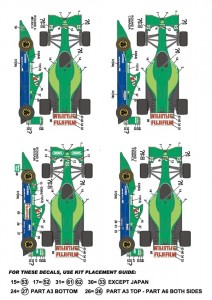 STU27DC1072 Jordan J191 1991  Fullsponsor decal Waterslide decal Decal